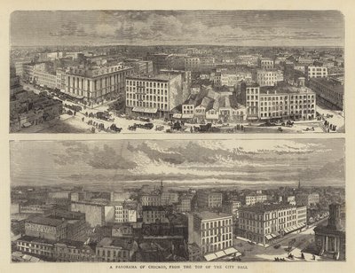 Panorama Chicago ze szczytu ratusza autorstwa William Henry James Boot