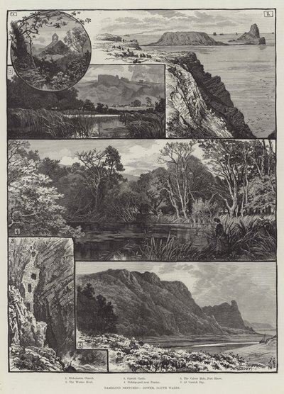 Wędrujące szkice, Gower, Południowa Walia autorstwa William Henry James Boot