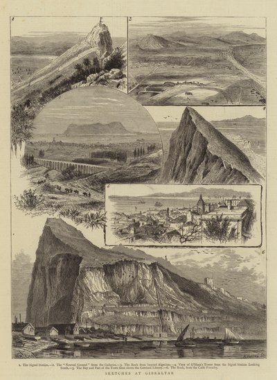 Szkice w Gibraltarze autorstwa William Henry James Boot