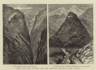 Widoki na kolej Denver i Rio Grande w Nowym Meksyku autorstwa William Henry James Boot