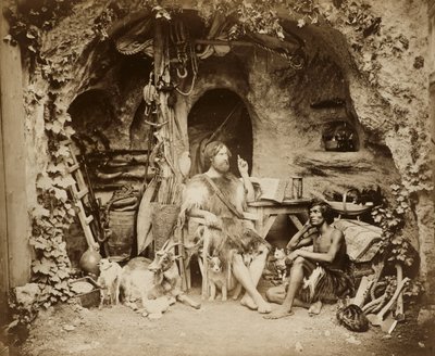Robinson Crusoe, ok.1856 (srebrny odbitka albumowa z negatywu szklanego) autorstwa William Henry Lake Price