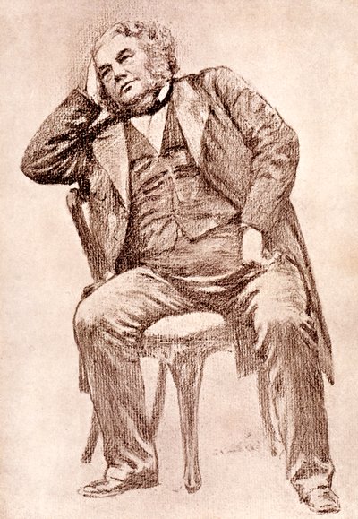Mark Lemon, XIX-wieczny redaktor magazynu Punch, 1909. autorstwa William Henry Margetson