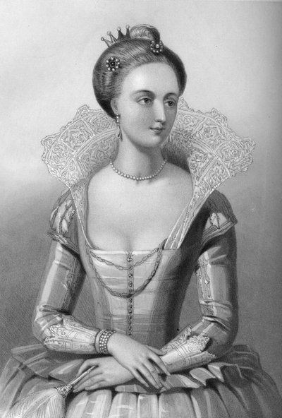 Anna Duńska 1665-1714, królowa małżonka króla Jakuba I, 1851. autorstwa William Henry Mote