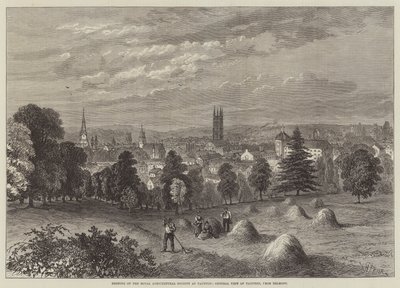 Spotkanie Królewskiego Towarzystwa Rolniczego w Taunton, widok ogólny Taunton, z Belmont autorstwa William Henry Pike