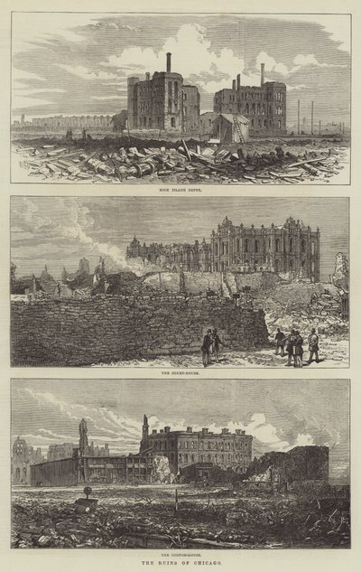 Ruiny Chicago autorstwa William Henry Pike