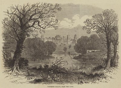 Pałac Blenheim, od jeziora autorstwa William Henry Prior