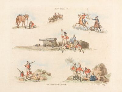 „Sceny obozowe”, 1803 r. autorstwa William Henry Pyne
