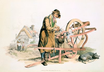 Szlifierka do noży, 1808 autorstwa William Henry Pyne