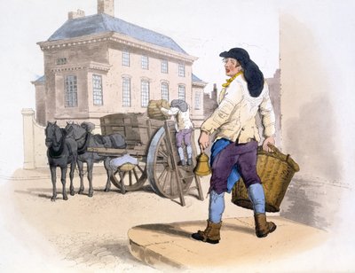 Kolekcjonerzy śmieci, z The Costumes of Great Britain, wyd. Henry Miller, 1805 (odbitka ręcznie kolorowana) autorstwa William Henry Pyne