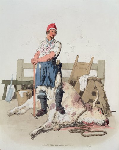 Rzeźnik, z „Kostium Wielkiej Brytanii”, wyd. William Miller, 1805 autorstwa William Henry Pyne