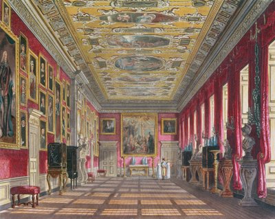 Galeria Króla, Pałac Kensington z „Rezydencji Królewskich” Pyne, 1818 autorstwa William Henry Pyne