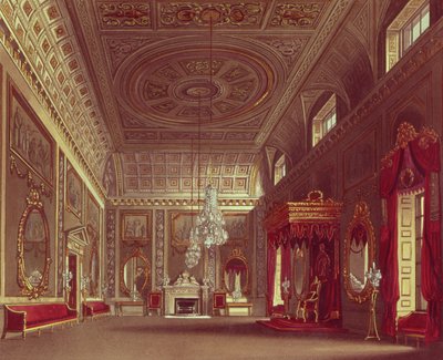 Salon, Pałac Buckingham z „Królewskich Rezydencji” Pyne, 1818 autorstwa William Henry Pyne