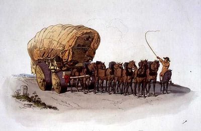 Wagon, z „Kostium Wielkiej Brytanii”, wyd. William Miller autorstwa William Henry Pyne