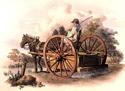 Watering Cart, z „Kostium Wielkiej Brytanii”, wydanego przez Williama Millera autorstwa William Henry Pyne