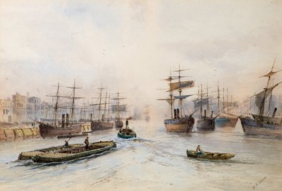 Wysyłka nad Tamizą (akwarela) autorstwa William Henry Vernon