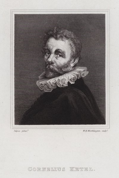 Cornelis Ketel , holenderski malarz manierystyczny (grafika) autorstwa William Henry Worthington