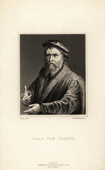 Portret Joosa van Cleve, malarza działającego w Antwerpii, ok. 1485-1540 autorstwa William Henry Worthington