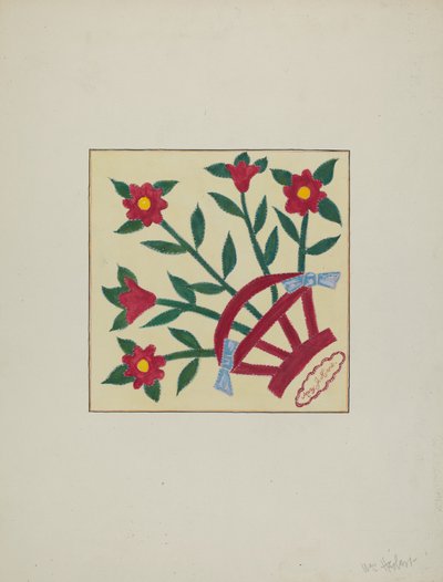 Kawałkowa kołdra 1 kwadrat, ok. 1940. autorstwa William Herbert