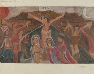 Stacja Drogi Krzyżowej nr 12: Jezus umiera na krzyżu, ok. godz. 1936. autorstwa William Herbert