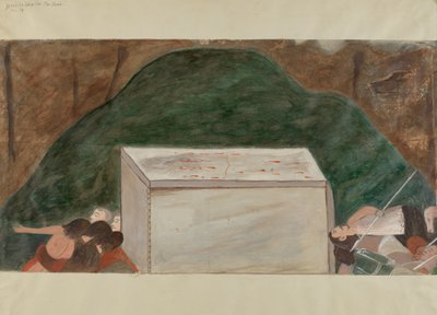Stacja Drogi Krzyżowej nr 14: Jezus złożony do grobu, ok. godz. 1936. autorstwa William Herbert