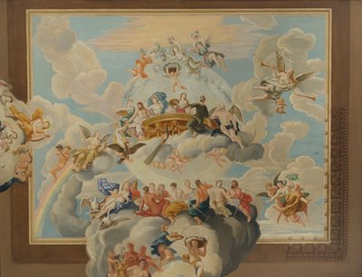Sufit Królewskich Schodów, Pałac Hampton Court autorstwa William Herbert Hampton