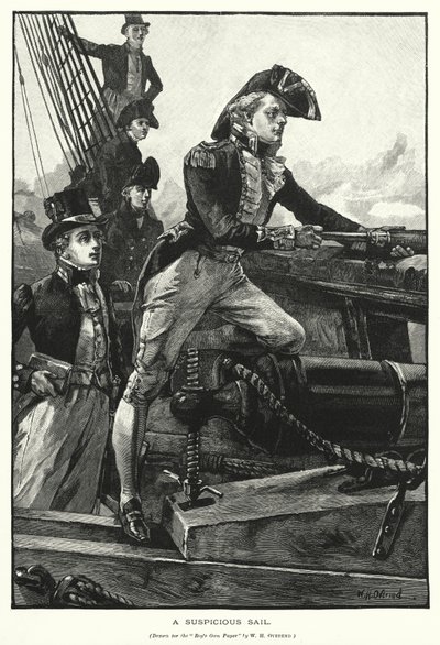 Podejrzany żagiel (rycina) autorstwa William Heysham (after) Overend