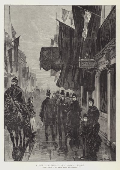 Miasto w żałobie, ulice Berlina autorstwa William Heysham Overend