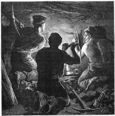 Wypadek w kopalni węgla, Tynewydd Colliery, Południowa Walia, kwiecień 1877 c1885 autorstwa William Heysham Overend
