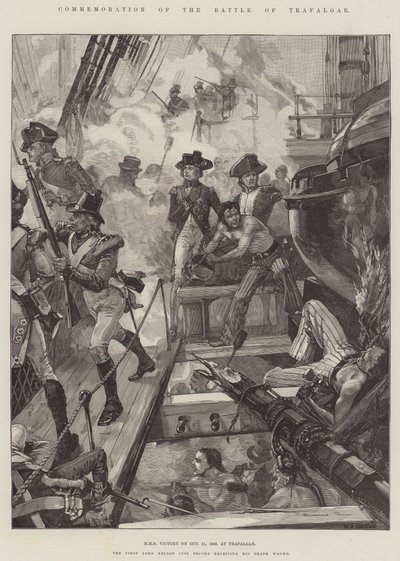 Upamiętnienie bitwy pod Trafalgarem, HMS Victory, 21 października 1805, pod Trafalgarem autorstwa William Heysham Overend
