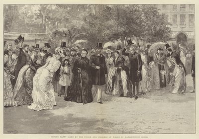 Garden Party wydane przez księcia i księżną Walii w Marlborough House autorstwa William Heysham Overend