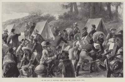 W drodze do Klondike, scena w pobliżu lądowiska, Dyea autorstwa William Heysham Overend