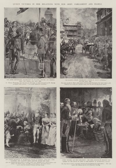Królowa Wiktoria w jej stosunkach z armią, parlamentem i ludźmi autorstwa William Heysham Overend