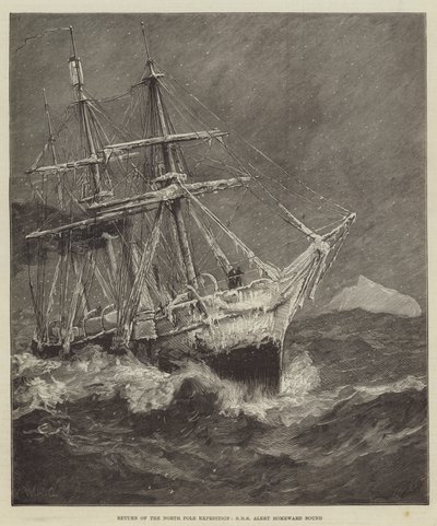 Powrót ekspedycji na biegun północny, HMS Alert Homeward Bound autorstwa William Heysham Overend