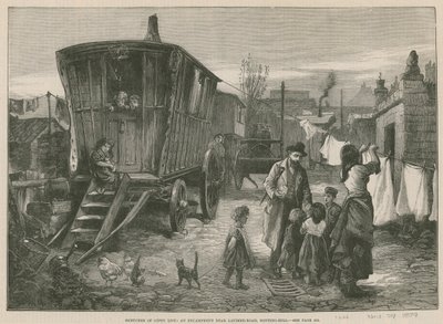 Szkice Cygańskiego Życia; Obozowisko w pobliżu Latimer Road, Notting Hill (rycina) autorstwa William Heysham Overend