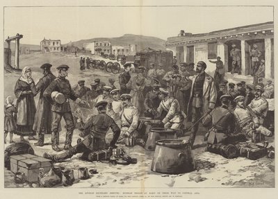 Afgański spór o granice, wojska rosyjskie w Baku w drodze do Azji Środkowej autorstwa William Heysham Overend