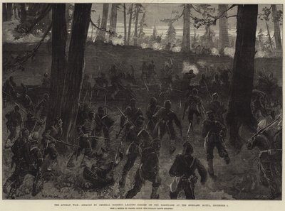 Wojna afgańska, napaść na wiodącą kolumnę generała Robertsa na barykadzie w Spingawi Kotul, 2 grudnia autorstwa William Heysham Overend
