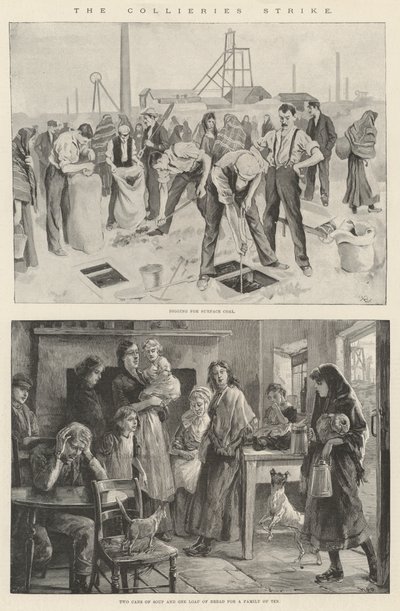 Strajk w kopalniach autorstwa William Heysham Overend