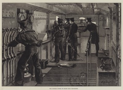 Wieża obserwacyjna na pokładzie HMS Thunderer autorstwa William Heysham Overend