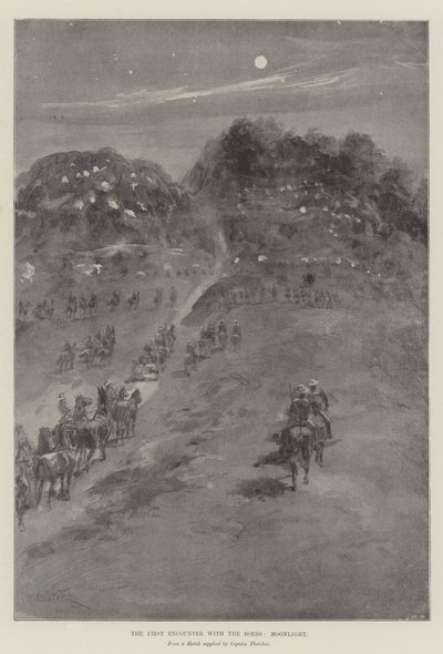 Pierwsze spotkanie z Burami, Moonlight autorstwa William Heysham Overend