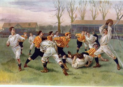 Mecz piłki nożnej, 1890 autorstwa William Heysham Overend