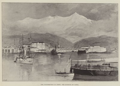 Powstanie na Krecie, port Canea autorstwa William Heysham Overend