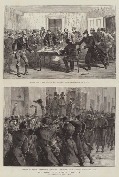 Agitacja Irlandzkiej Ligi Lądowej autorstwa William Heysham Overend