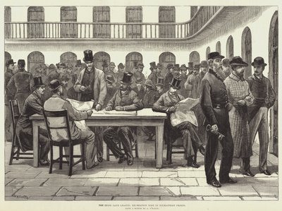 Irlandzka Liga Gruntowa, czas rekreacji w więzieniu Kilmainham autorstwa William Heysham Overend