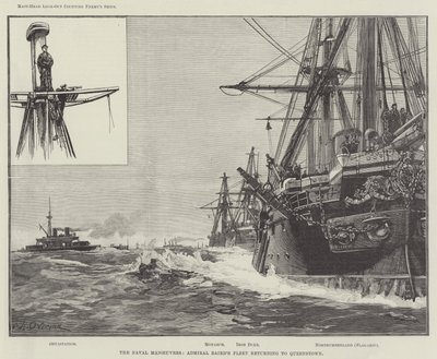 Manewry morskie, flota admirała Bairda powraca do Queenstown autorstwa William Heysham Overend
