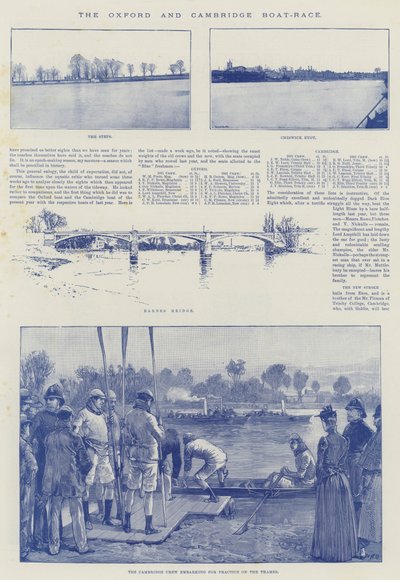 Wyścigi łodzi z Oxfordu i Cambridge autorstwa William Heysham Overend