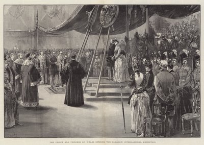 Książę i księżna Walii otwierają Międzynarodową Wystawę w Glasgow autorstwa William Heysham Overend