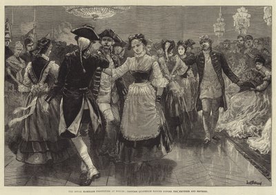 Królewskie Wesele w Berlinie, Costume Quadrille tańczył przed cesarzem i cesarzową autorstwa William Heysham Overend