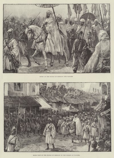 Sułtan Maroka w Tangerze autorstwa William Heysham Overend