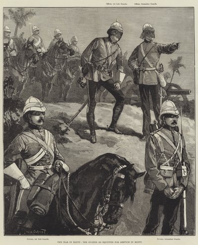 Wojna w Egipcie, Gwardia przygotowana do służby w Egipcie autorstwa William Heysham Overend