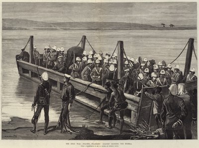 Wojna Zulusów, kolumna pułkownika Pearsona przecinająca Tugela autorstwa William Heysham Overend
